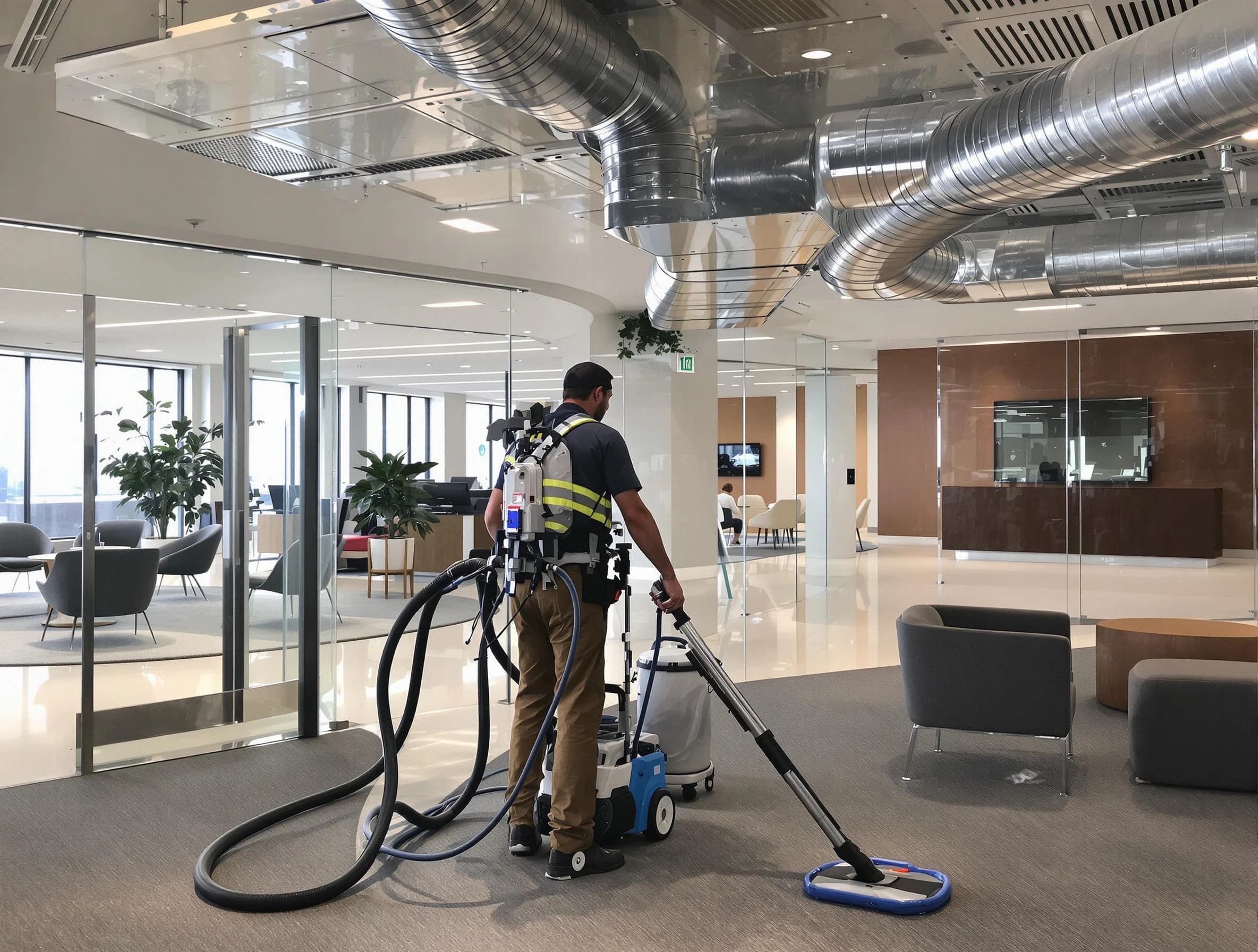 Commercial duct cleaning service by Center Point Air Duct Cleaning in Center Point