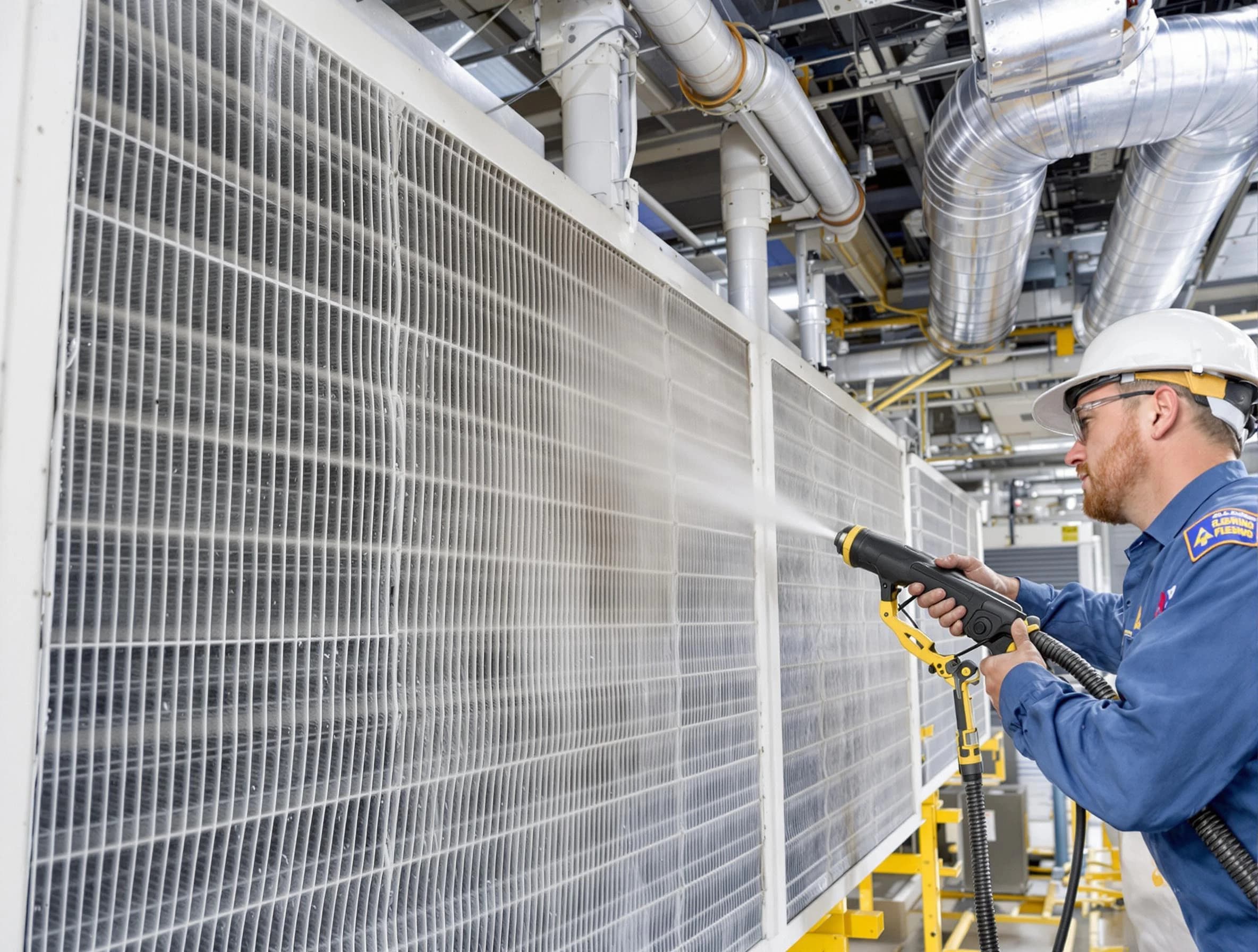 Professional commercial coil cleaning by Center Point Air Duct Cleaning in Center Point