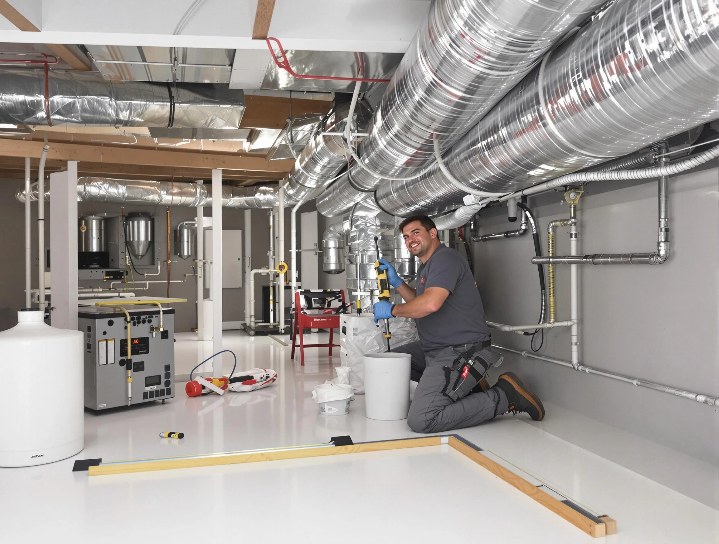 Professional duct sealing service by Center Point Air Duct Cleaning in Center Point